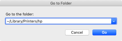 Go to folder window